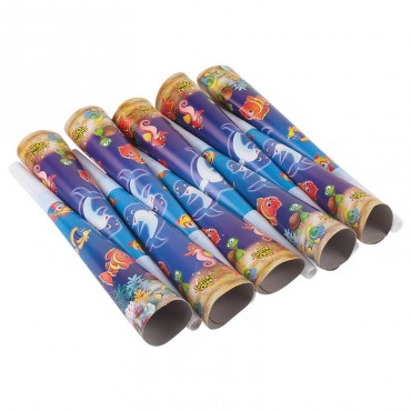 Themez Only Underwater Paper Horns 8 Piece Pack